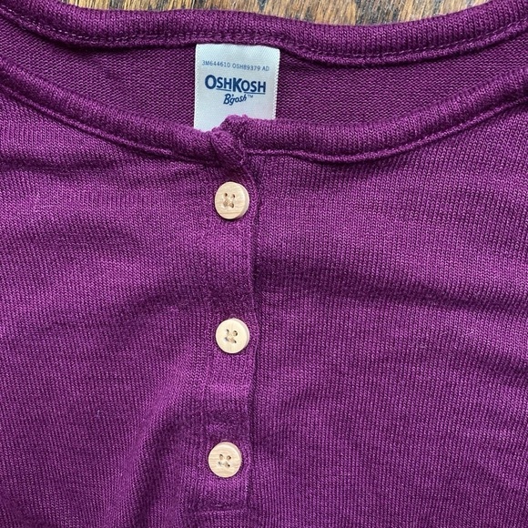 Girls OshKosh B'gosh Top Size 7/7A Purple Long Sleeve - Picture 3 of 5